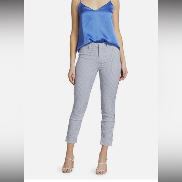 L'AGENCE Pants - L'agence Mandy High Rise Striped Cotton Pants blue
White 28 casual fall $200